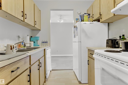 404 11026 106 Street, Edmonton, AB - Indoor Photo Showing Kitchen With Double Sink