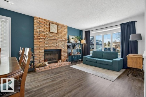 17525 92 Street, Edmonton, AB - Indoor Photo Showing Living Room With Fireplace