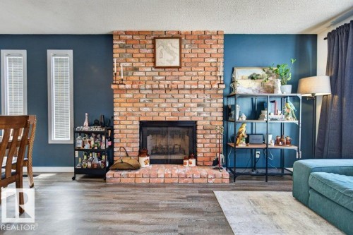 17525 92 Street, Edmonton, AB - Indoor Photo Showing Living Room With Fireplace