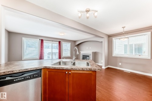 15152 33 Street, Edmonton, AB - Indoor Photo Showing Kitchen With Double Sink