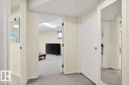 Interior hallway with light-colored walls and carpeted flooring - 391 Lee Ridge Road, Edmonton, AB - Indoor Photo Showing Other Room