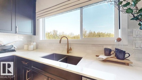 20707 40 Avenue, Edmonton, AB - Indoor Photo Showing Kitchen With Double Sink