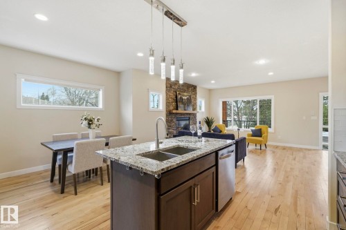 8704 75 Avenue, Edmonton, AB - Indoor Photo Showing Kitchen With Double Sink With Upgraded Kitchen