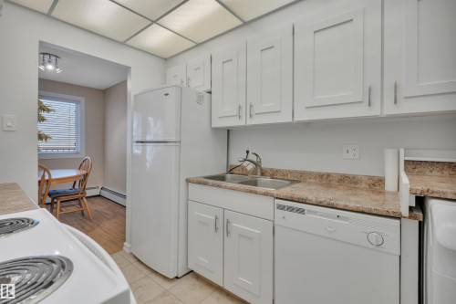 204 8125 110 Street, Edmonton, AB - Indoor Photo Showing Kitchen With Double Sink