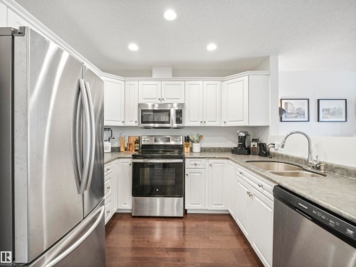 401 12110 106 Avenue, Edmonton, AB - Indoor Photo Showing Kitchen With Stainless Steel Kitchen With Double Sink