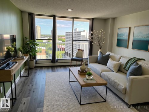 1204 12121 Jasper Avenue, Edmonton, AB - Indoor Photo Showing Living Room