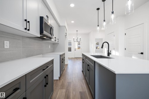 17544 63 Street, Edmonton, AB - Indoor Photo Showing Kitchen With Upgraded Kitchen