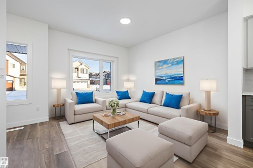 17544 63 Street, Edmonton, AB - Indoor Photo Showing Living Room With Fireplace