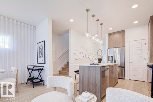 18705 18A Avenue, Edmonton, AB - Indoor Photo Showing Kitchen With Upgraded Kitchen