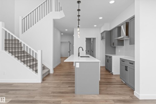 5005 Cawsey Link Sw, Edmonton, AB - Indoor Photo Showing Kitchen With Upgraded Kitchen