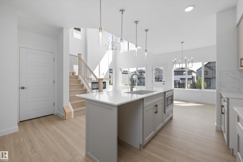 5011 Cawsey Link Sw, Edmonton, AB - Indoor Photo Showing Kitchen With Upgraded Kitchen