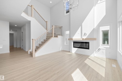 5011 Cawsey Link Sw, Edmonton, AB - Indoor With Fireplace