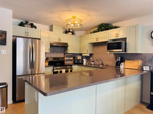 107 1520 Hammond Gate, Edmonton, AB - Indoor Photo Showing Kitchen With Stainless Steel Kitchen
