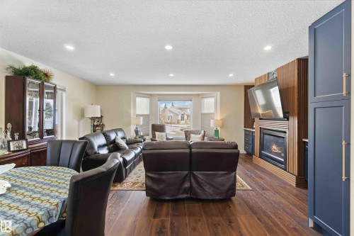 4515 56A Avenue, Stony Plain, AB - Indoor Photo Showing Living Room With Fireplace