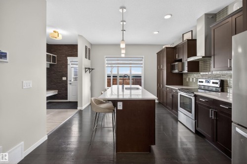 17311 49 Street, Edmonton, AB - Indoor Photo Showing Kitchen With Stainless Steel Kitchen With Upgraded Kitchen