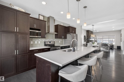 17311 49 Street, Edmonton, AB - Indoor Photo Showing Kitchen With Stainless Steel Kitchen With Double Sink With Upgraded Kitchen