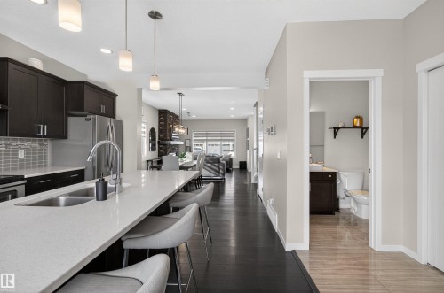 17311 49 Street, Edmonton, AB - Indoor Photo Showing Kitchen With Double Sink With Upgraded Kitchen
