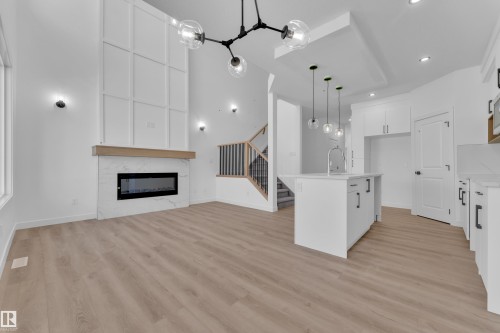 3610 40 Avenue, Beaumont, AB - Indoor With Fireplace