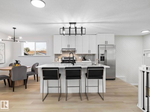 14736 122 Street, Edmonton, AB - Indoor Photo Showing Kitchen With Stainless Steel Kitchen With Upgraded Kitchen