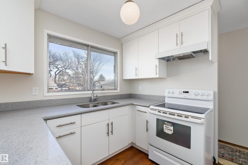 6736 31A Avenue, Edmonton, AB - Indoor Photo Showing Kitchen With Double Sink