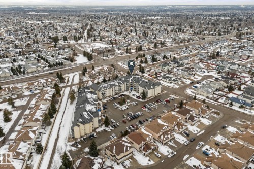 Aerial view of the property and its surrounding neighbourhood - 208 6710 158 Avenue, Edmonton, AB -  With View
