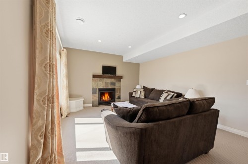 831 Hollands Landing, Edmonton, AB - Indoor With Fireplace