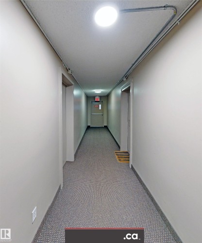 Well-lit hallway featuring light-colored walls and a patterned carpet - 303 8215 83 Avenue, Edmonton, AB - Indoor Photo Showing Other Room