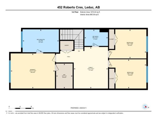 Floor plan - 452 Roberts Crescent, Leduc, AB - Other