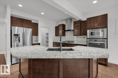 20517 98A Avenue, Edmonton, AB - Indoor Photo Showing Kitchen With Double Sink With Upgraded Kitchen