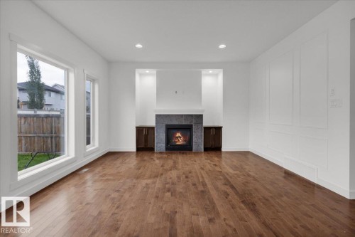 20517 98A Avenue, Edmonton, AB - Indoor Photo Showing Living Room With Fireplace
