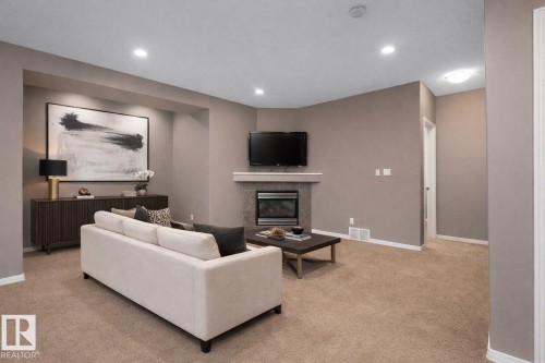 1245 Westerra Crescent, Stony Plain, AB - Indoor With Fireplace