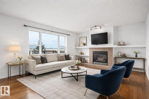 1245 Westerra Crescent, Stony Plain, AB - Indoor Photo Showing Living Room With Fireplace