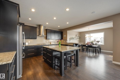 3825 Agar Green, Edmonton, AB - Indoor Photo Showing Kitchen With Upgraded Kitchen