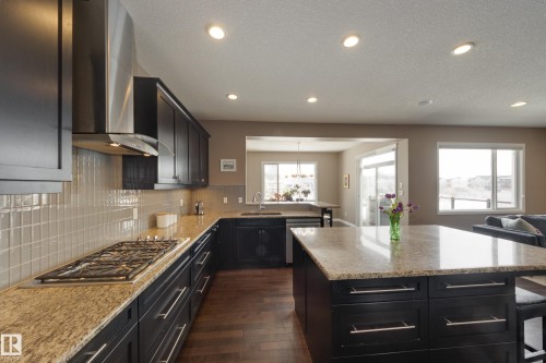 3825 Agar Green, Edmonton, AB - Indoor Photo Showing Kitchen With Upgraded Kitchen