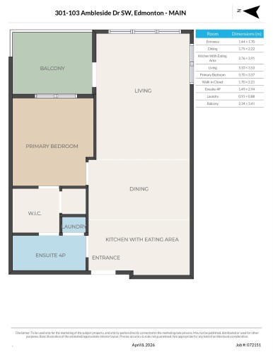 Floor plan - 301 103 Ambleside Drive, Edmonton, AB - Other