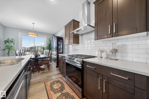 1575 Plum Circle Circle, Edmonton, AB - Indoor Photo Showing Kitchen With Double Sink With Upgraded Kitchen