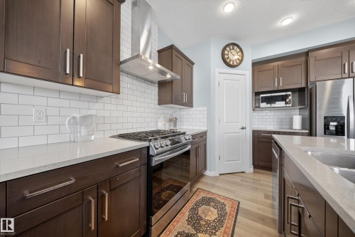 1575 Plum Circle Circle, Edmonton, AB - Indoor Photo Showing Kitchen With Double Sink With Upgraded Kitchen