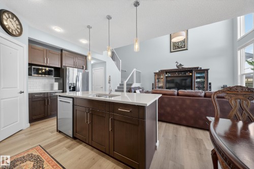 1575 Plum Circle Circle, Edmonton, AB - Indoor Photo Showing Kitchen With Double Sink With Upgraded Kitchen