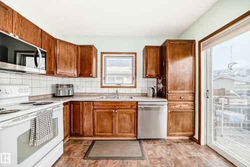 12015 104 Street, Edmonton, AB - Indoor Photo Showing Kitchen With Double Sink