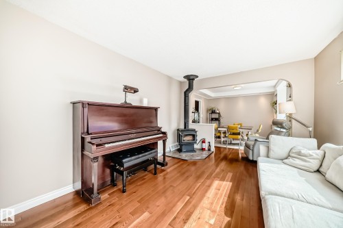 12015 104 Street, Edmonton, AB - Indoor Photo Showing Living Room With Fireplace
