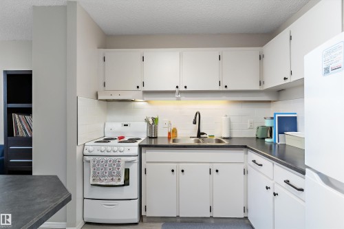 1002 12121 Jasper Avenue, Edmonton, AB - Indoor Photo Showing Kitchen With Double Sink