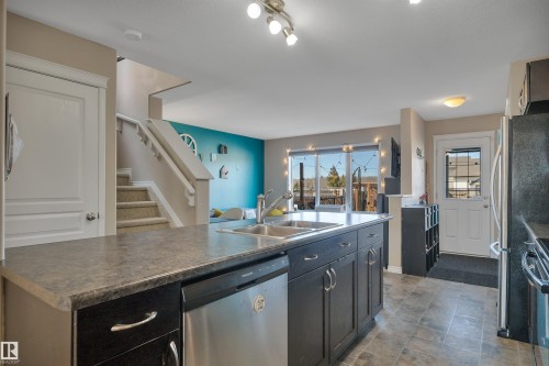 419 Hemingway Road, Edmonton, AB - Indoor Photo Showing Kitchen With Double Sink