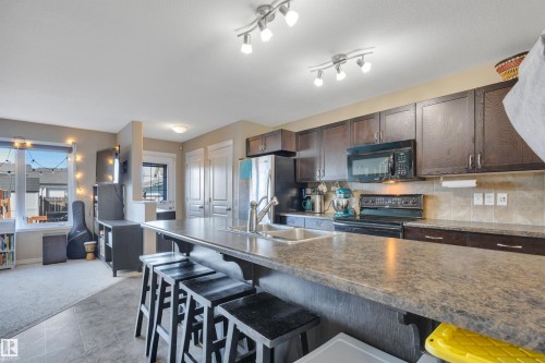 419 Hemingway Road, Edmonton, AB - Indoor Photo Showing Kitchen With Double Sink