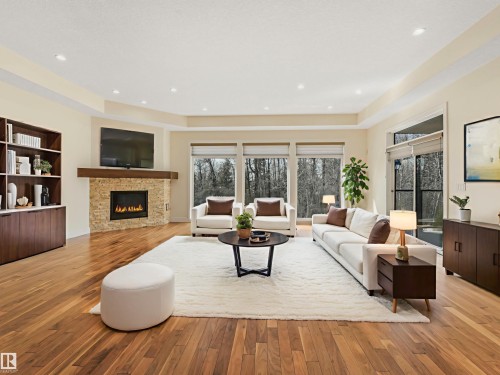 24 18343 Lessard Road, Edmonton, AB - Indoor Photo Showing Living Room With Fireplace