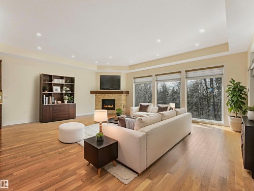 24 18343 Lessard Road, Edmonton, AB - Indoor Photo Showing Living Room With Fireplace