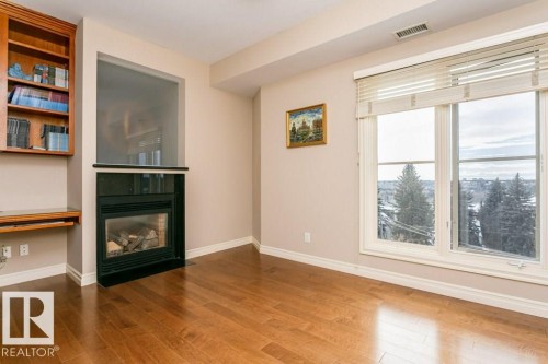 504 10108 125 Street, Edmonton, AB - Indoor With Fireplace