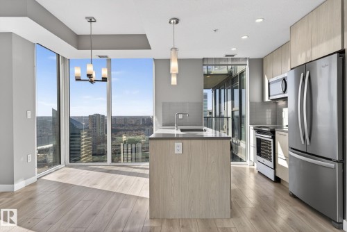 3104 10180 103 Street, Edmonton, AB - Indoor Photo Showing Kitchen With Upgraded Kitchen