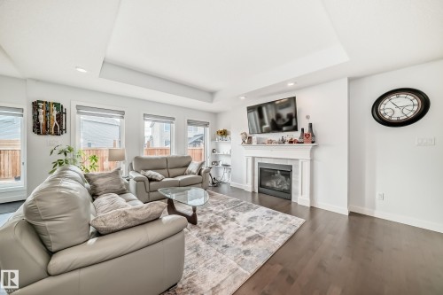 922 173A Street, Edmonton, AB - Indoor Photo Showing Living Room With Fireplace