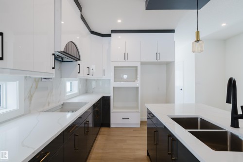 9707 157 St Nw, Edmonton, AB - Indoor Photo Showing Kitchen With Double Sink