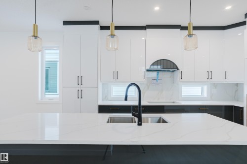 9707 157 St Nw, Edmonton, AB - Indoor Photo Showing Kitchen With Upgraded Kitchen